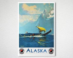 Alaska Vintage Travel Poster - Arty Posters
