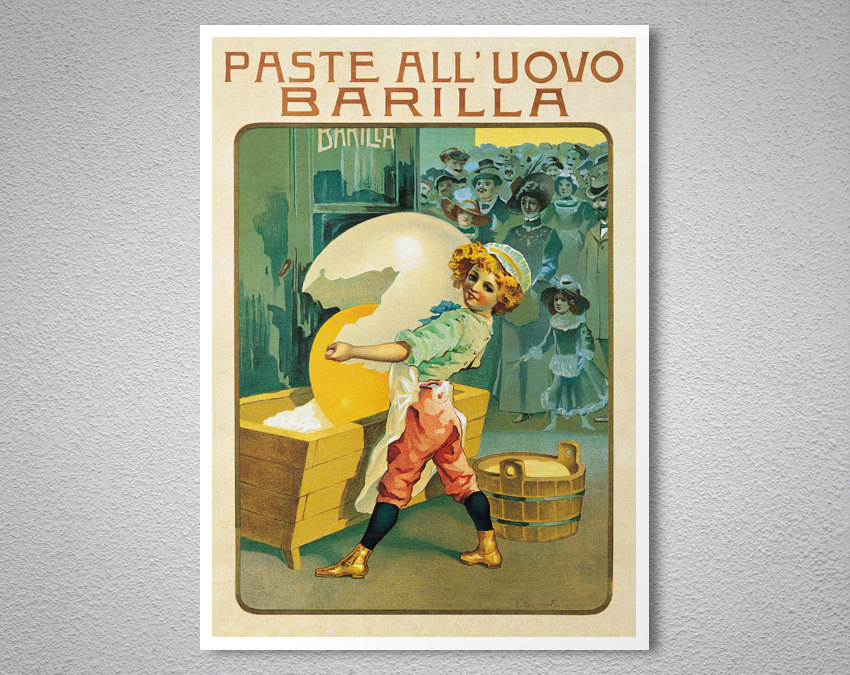 Barilla Pasta Print Retro Advertising Poster 