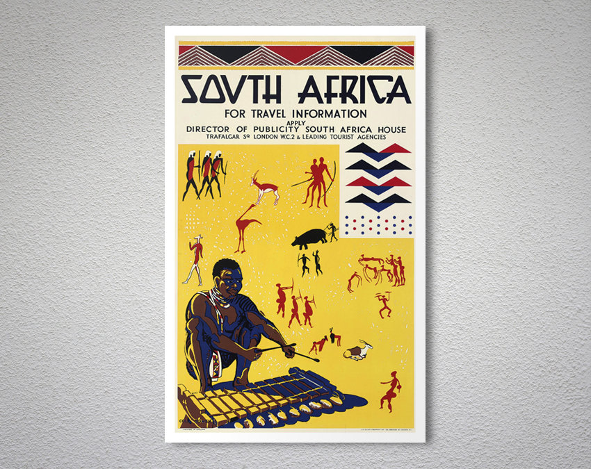 vintage travel posters south africa