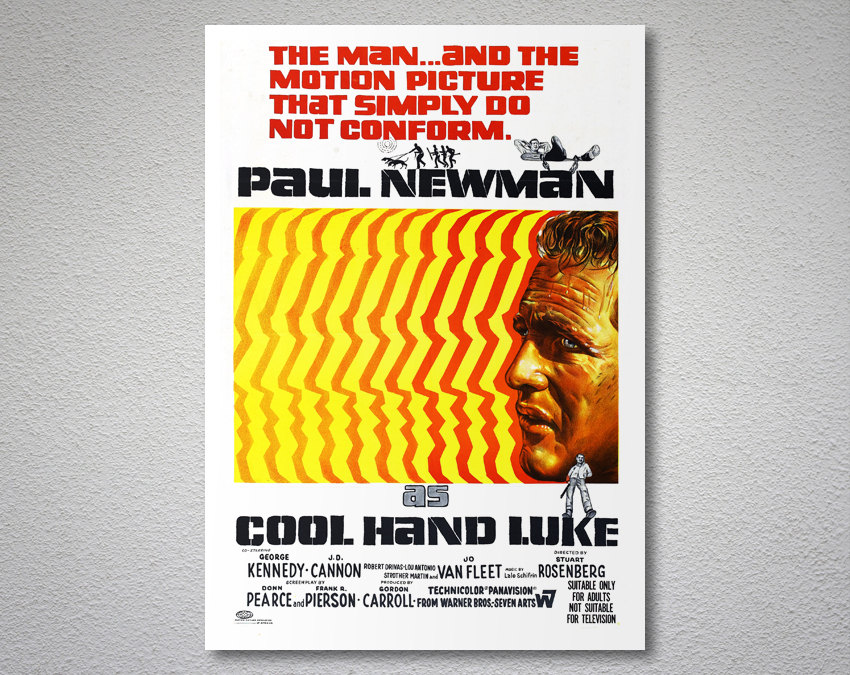 Vintage Cool Hand Luke Collage Paul Newman 12x18 Lobby Movie Print Poster 8051