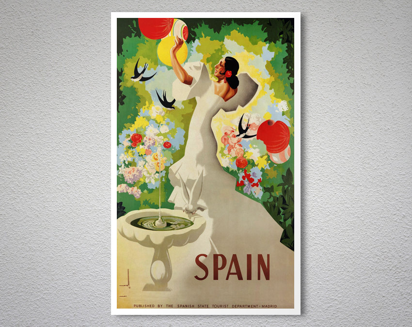 0240 Vintage Travel Poster Art Spain