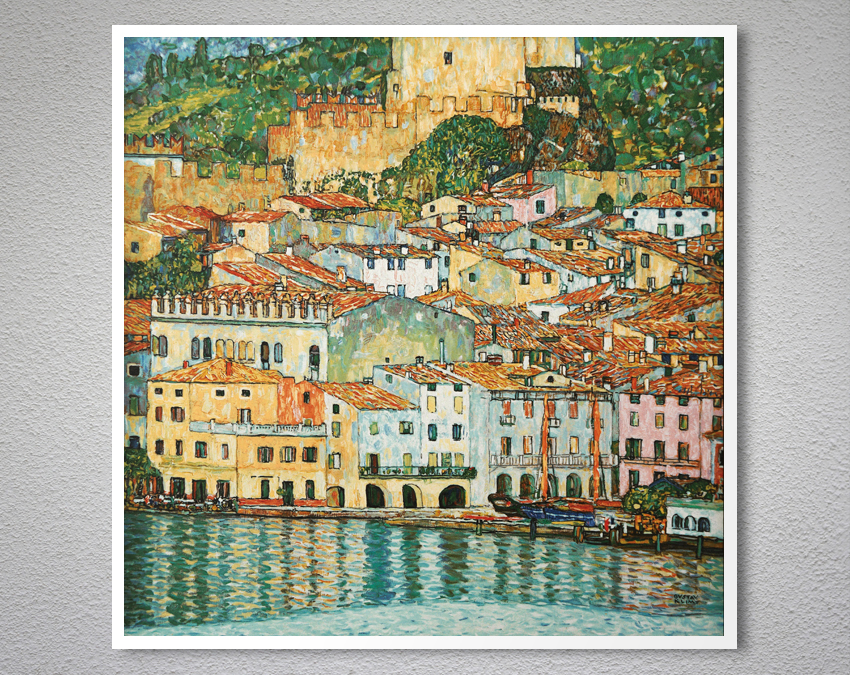 Gustav Klimt Malcesine Sul Garda Canvas Print 24x24 inches 