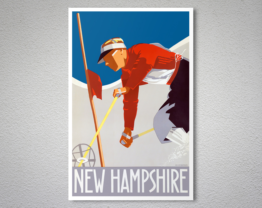 GIANT PRINT POSTER VINTAGE AD NOTCHLAND INN NEW HAMPSHIRE SPORT SKIING PDC198