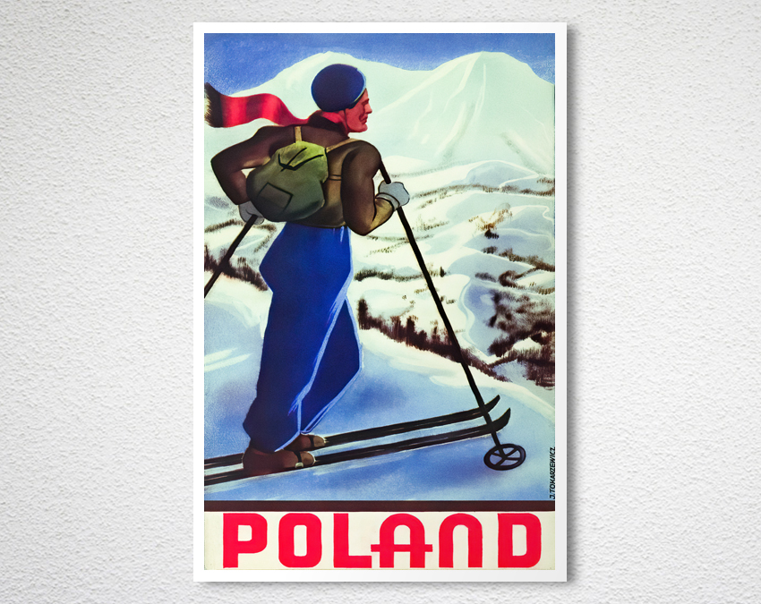 vintage travel poster poland